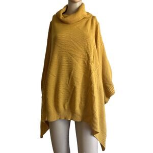 Laurel Gray Women's Knit Ribbed Sweater Cape Tunic Streetwear Lagenlook